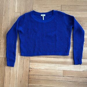 La Hearts Women's Royal Blue Crew Neck Sweater
